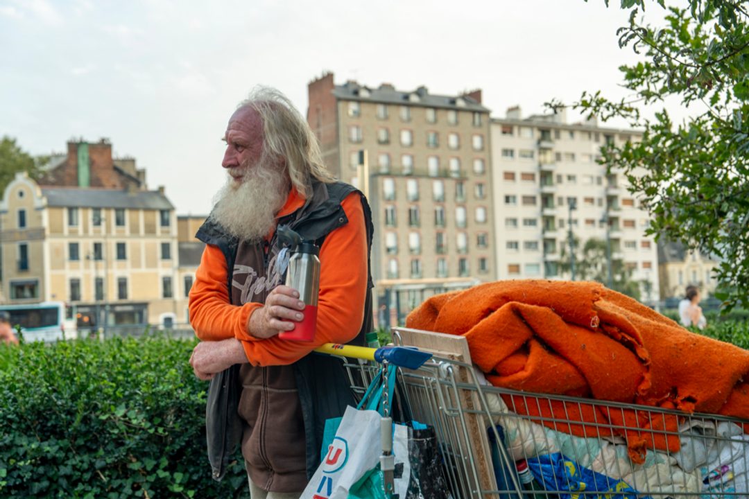 Homme sans domicile.